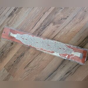 Southern Fried Chics Cream and Silver Sparkle Wedding Belt